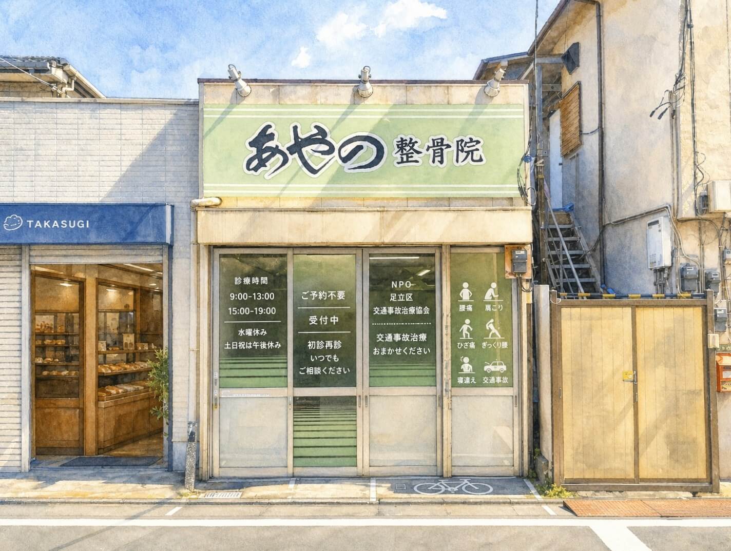 足立区新田にあるあやの整骨院の外観
